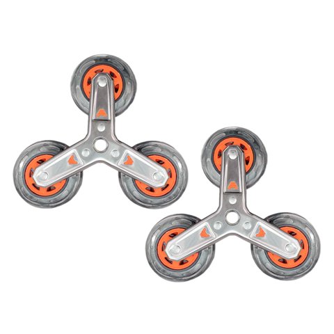 Magideal - 2 Piezas Ruedas De Escalera De Escalera De Escalera De Escalera Vuelas De Carreta De Carreras, Ruedas De Compras De Triángulo De Reemplazo De Triángul