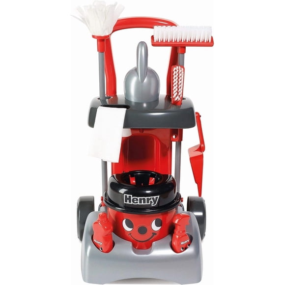 Carro de Limpieza Casdon 28 cm Rojo con Set de Aspiradora