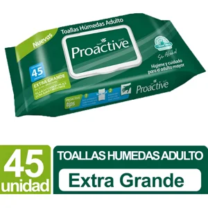 Proactive - Toallas Húmedas Adulto 45 U