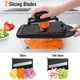 thumbnail image 5 of Picadora de verduras y mandolina, 12 hojas con recipiente, color negro, 5 of 9