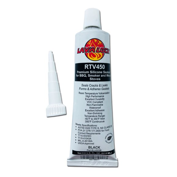 Adhesivo para Barbacoa LavaLock Negro 80 ml Seguro para Contacto con Alimentos RTV