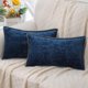 thumbnail image 1 of Xiao Hua Fundas de almohada, 2 unidades, azul oscuro, para sofá - Protectores de almohada de 30*50 cm con cremallera, tamaño estándar, poliéster, para decoración del hogar., 1 of 3