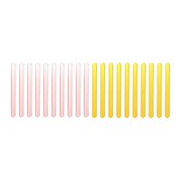 Magideal - 20 X Palitos De Paleta, Palitos Para Pastel, Palitos Para Manualidades, Palitos Para Dulces, Artesanía Acrílica, Palitos Para Congelador, Palitos Para Amarillo Y Rosa