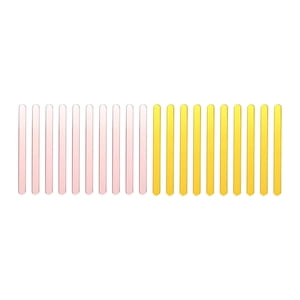 Magideal - 20 X Palitos De Paleta, Palitos Para Pastel, Palitos Para Manualidades, Palitos Para Dulces, Artesanía Acrílica, Palitos Para Congelador, Palitos Para Amarillo Y Rosa