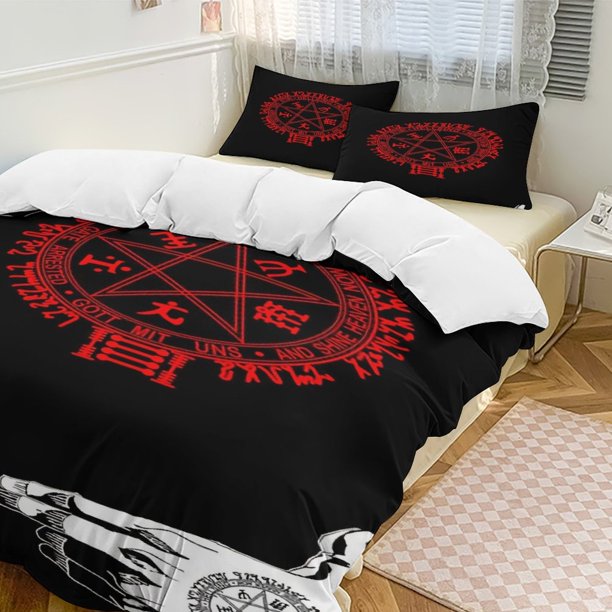 Hellsing Anime Home Bed 3-piece Set Classic Japanese Anime Polyester Wash Student Dormitory Set