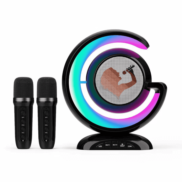 Parlante Karaoke Bluetooth Portatil YS-110 Micrófonos Luces