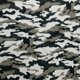 thumbnail image 1 of Tela de polar camuflada negra y blanca, 3 yardas, 100% poliéster, 1 of 1