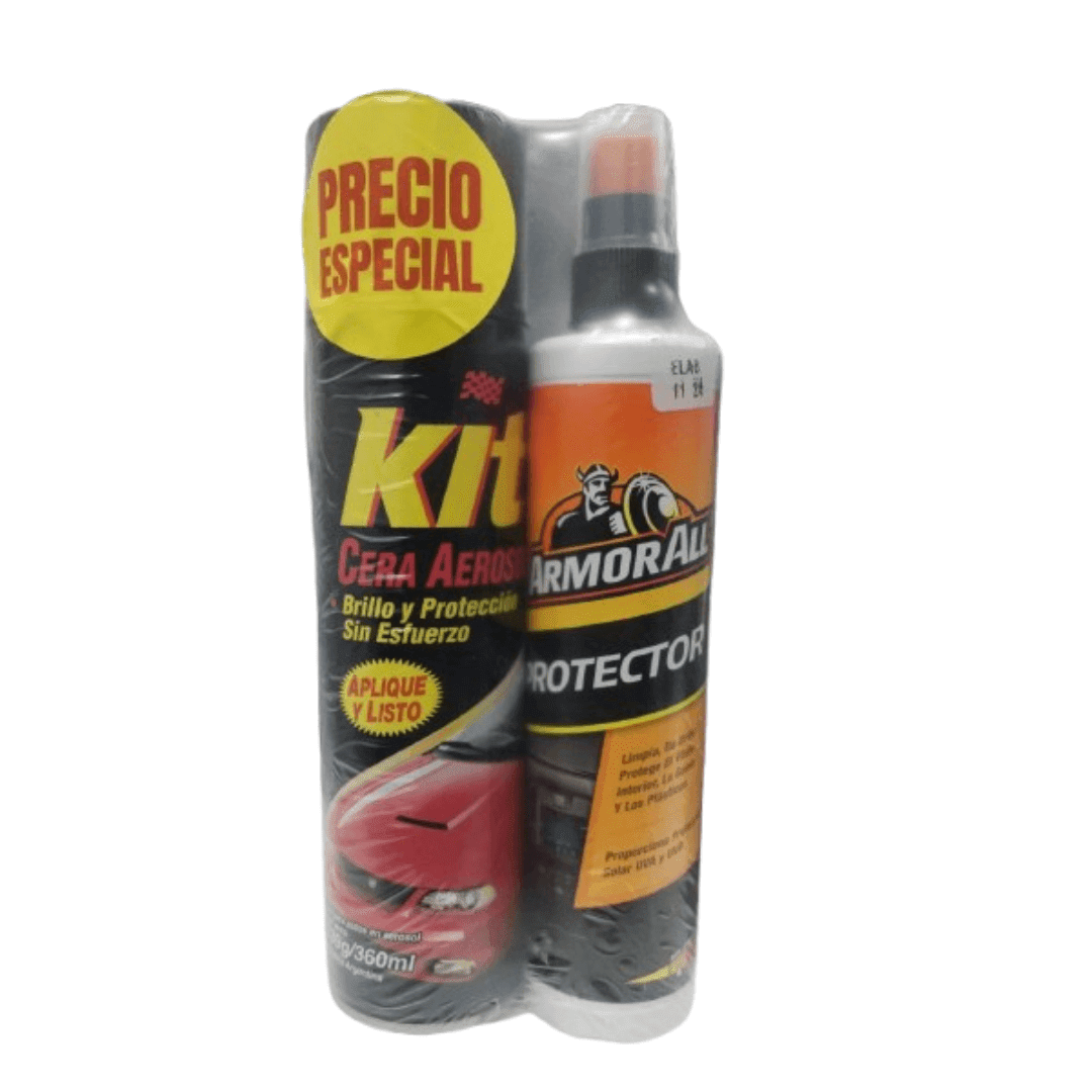 Kit - Cera Aserosol + Protector De Vehiculos 2 Unidades