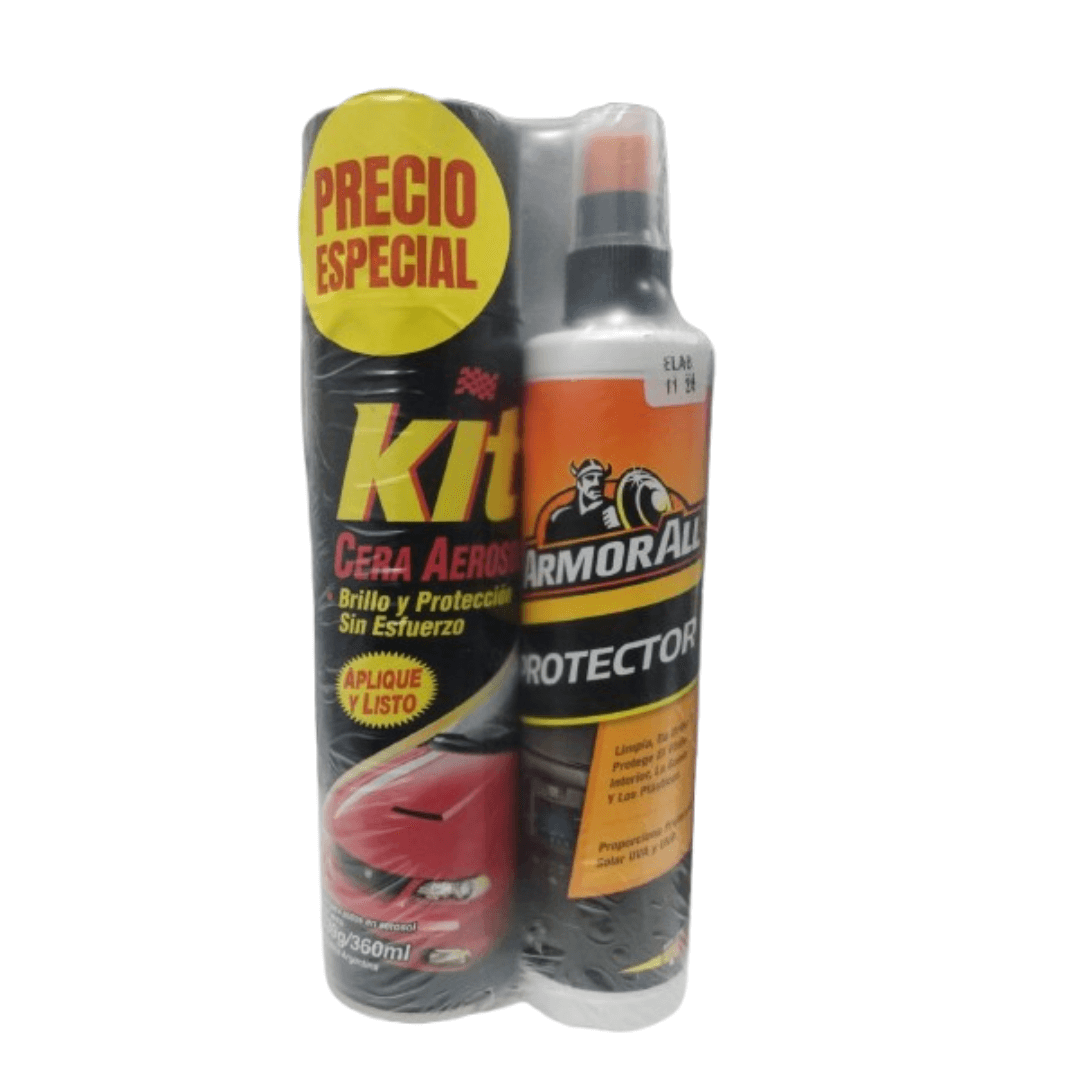 Kit - Cera Aserosol + Protector De Vehiculos 2 Unidades