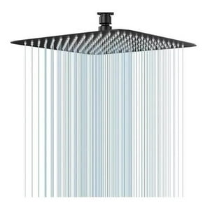 Taumm - Plato Ducha Cuadrado Acero 25 Cm Schwartz Negro
