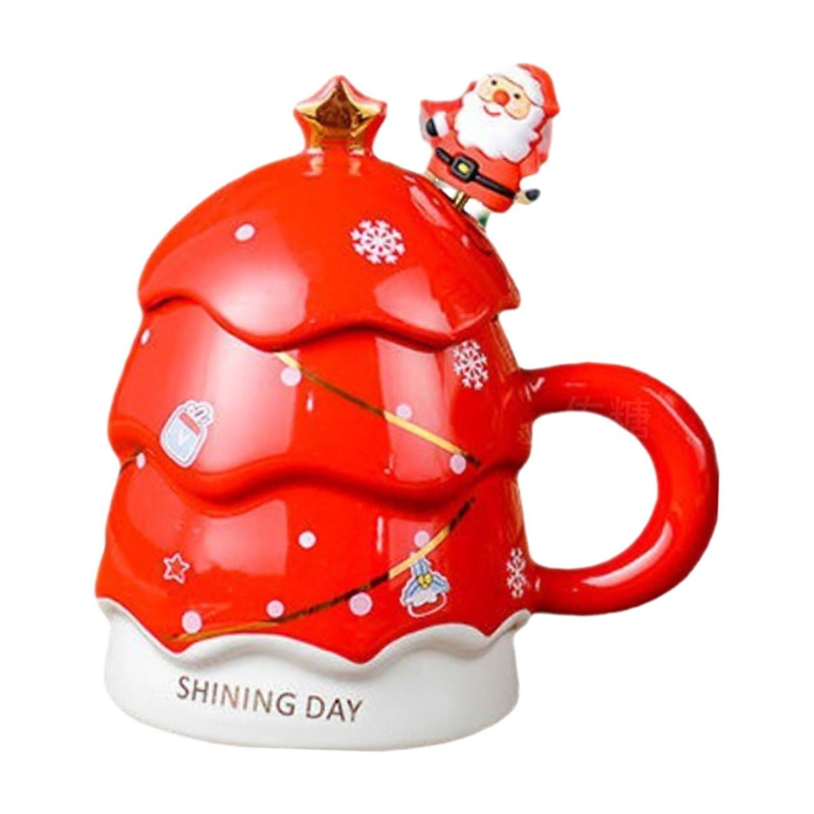 Bothyi - Taza De Café Con Diseño De Árbol De Navidad, Tazas De Leche Para Regalo De Cumpleaños, Hogar, Oficina, Rojo