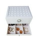 thumbnail image 3 of Joyero Maletín Organizador 2 Niveles Con Llave + Espejo Blanco, 3 of 6