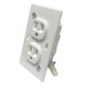 thumbnail image 1 of Enchufe eléctrico US Hardware E-162C dúplex blanco 6x11 cm, 1 of 1