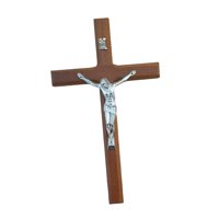 Magideal - Crucifijo De Pared Con Forma De Cruz, Decoración Artística Católica, Adorno De Regalo, Crucifijo De Jesús Para Acción De Gracias, Pascua, Sala De Esta Marrón
