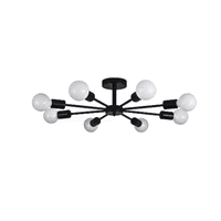 Genérico - Lampara De Techo Colgante Moderna+ Ampolletas E27 Luz Cálida