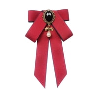 Magideal - Broche De Lazo Con Pajarita Para Mujer, Corbata De Cuello Preatada, Decoración Con Lazo, Regalo, Broche De Lazo Para Mujer, Camisa De Estudiante, Boda Mörkgrön