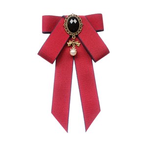 Magideal - Broche De Lazo Con Pajarita Para Mujer, Corbata De Cuello Preatada, Decoración Con Lazo, Regalo, Broche De Lazo Para Mujer, Camisa De Estudiante, Boda Mörkgrön