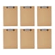 thumbnail image 1 of Portapapeles de tamaño carta A4 estándar, 6 uds., portapapeles retráctil con lazo colgante, portapapeles de escritura para útiles escolares, mujeres,, 1 of 5