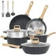 thumbnail image 1 of Juego de utensilios de cocina SODAY, granito negro, antiadherente, inducción, 12 unidades, 1 of 3