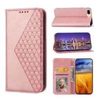 Funda Flip Foxdock Para Iphone 6 , Estilo Billetera Con Diseño Rombo, Correa De Mano Y Soporte, Uso Diario