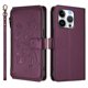 thumbnail image 2 of Funda Cartera Mariposa para [iPhone 16 Pro] con Soporte y Cremallera Violeta, 2 of 6