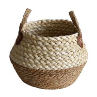 Bothyi - Cestas De Almacenamiento Tejidas Cesta Tejida Decorativa Para Armario Dormitorio Marrón Pequeño