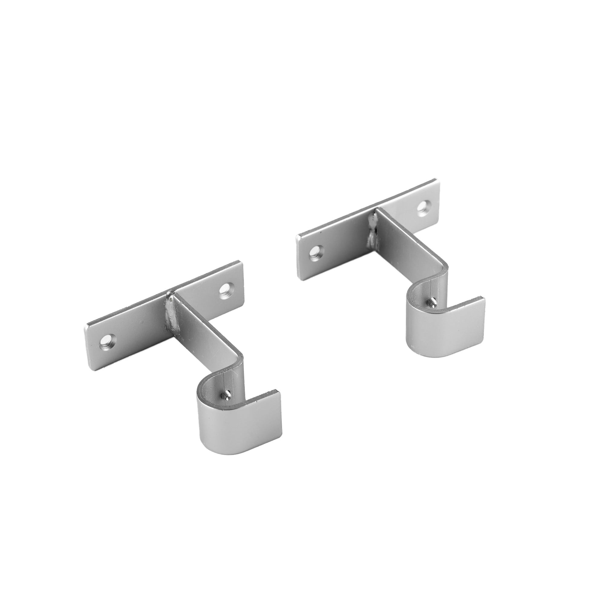 Metalhsa - Pack 2 Unidades Soporte Simple Muro De Metal Satín 19 Mm