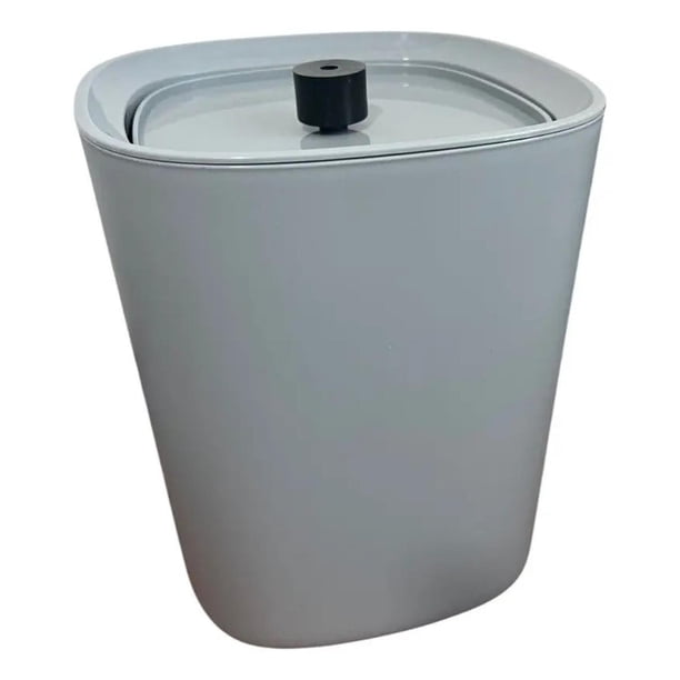 Basurero Papelero Plástico Baño Tapa Vaivén Deco gris