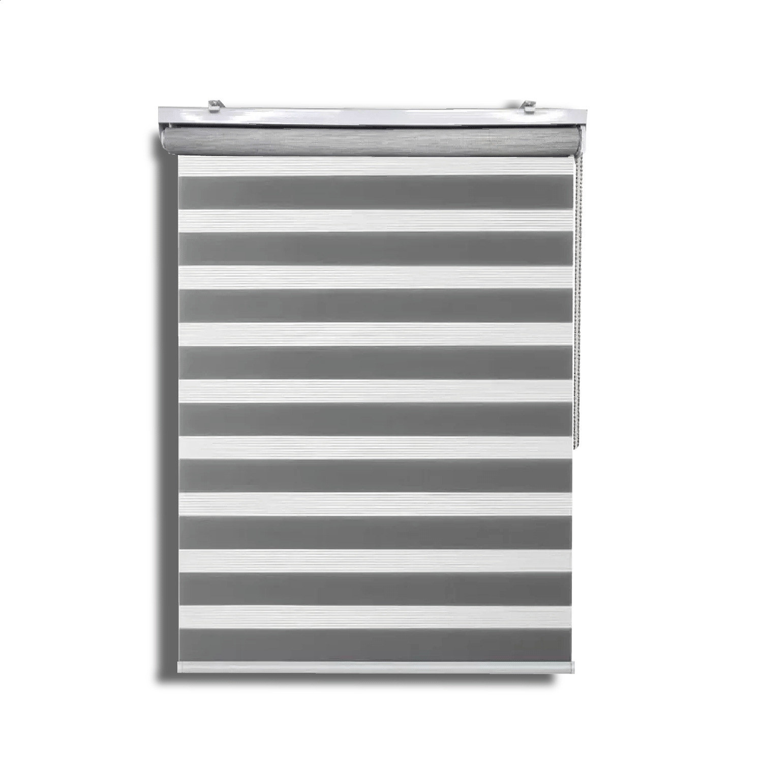 Cortina Roller Duo Zebra Día Y Noche Gris 90 X 250 Cm Sin Cenefa Sunfree