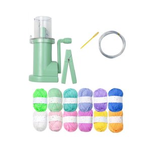 Bothyi - Máquina De Tejer Manual Pequeña Weaver Operada A Mano Para Manualidades De Costura Ganchillo Juego De Hilo De 12 Colores