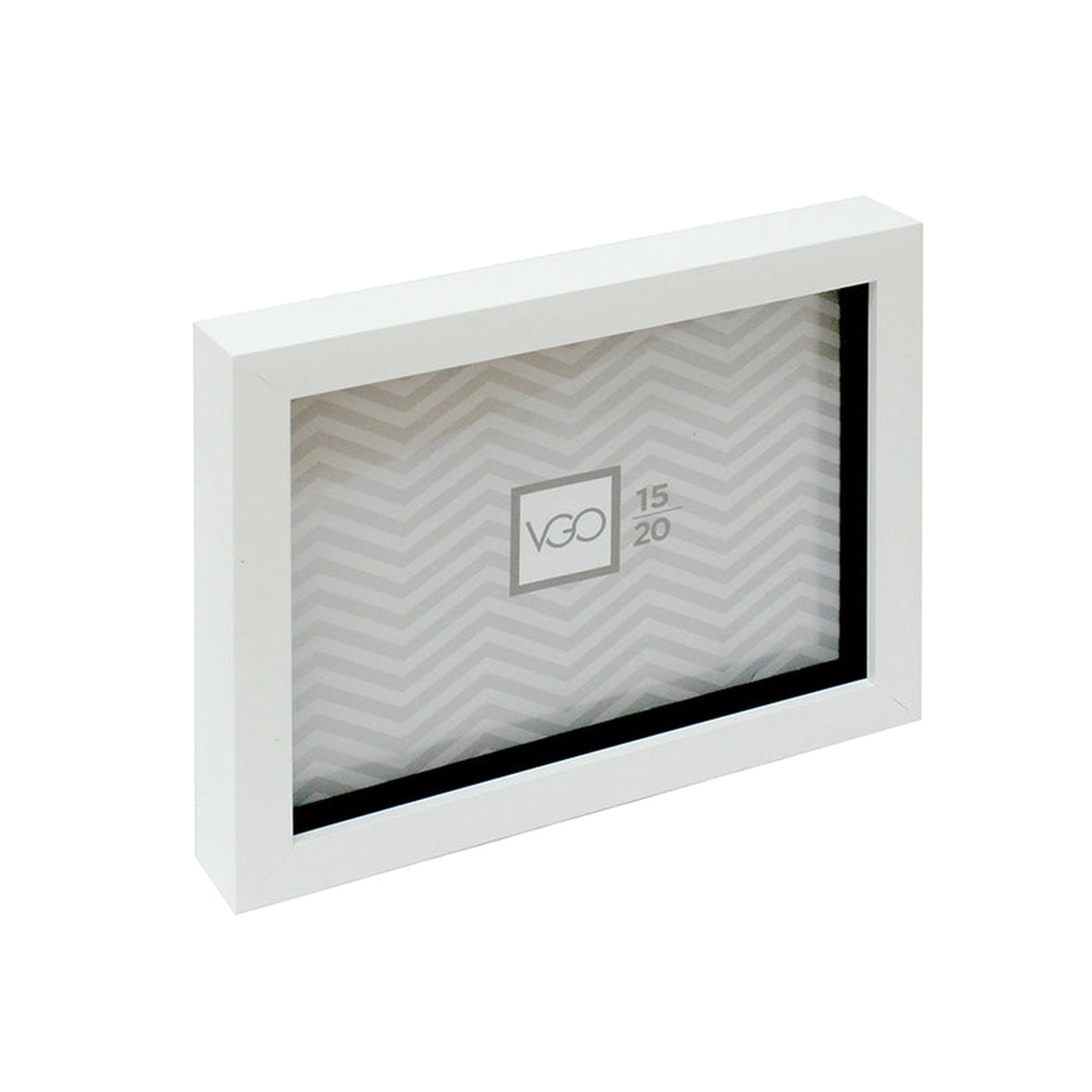 Vgo - Marco 40x50 Plastico Shadow Box Blanco