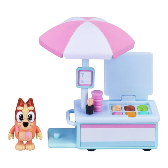 Ice Cream Cart Bluey Vehicle con paquete de figuras de bingo de 2,5 a 3
