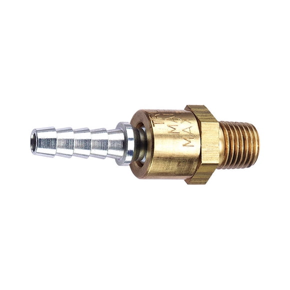 Conector giratorio Air Line Tru-Flate de latón de 1/4 pulgadas Macho, 1 pieza