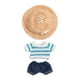 thumbnail image 2 of Suéter De Rayas Con Pantalones Y Sombrero Para Muñecas De Moda De 3 Piezas, Accesorios Para Muñecas De 15 A 17 Cm, Jeans, 2 of 3