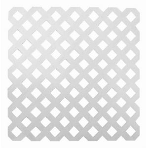 Enrejado Treillage Pvc 1,2X2,4 Mts Rombo 3,2Cms Blanco Dvp