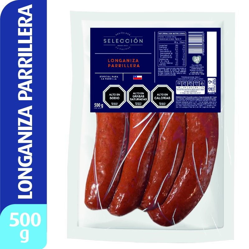 Longaniza Parrillera 4 Un 500 g Selección