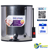 Indelplas - Calefon Electrico Diluvio Max D20 , Acero Inoxidable