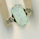 thumbnail image 2 of 1pc Stylish Vintage Opal Ring for Men - Elegant Square Design with Silvery Finish, 2 of 4