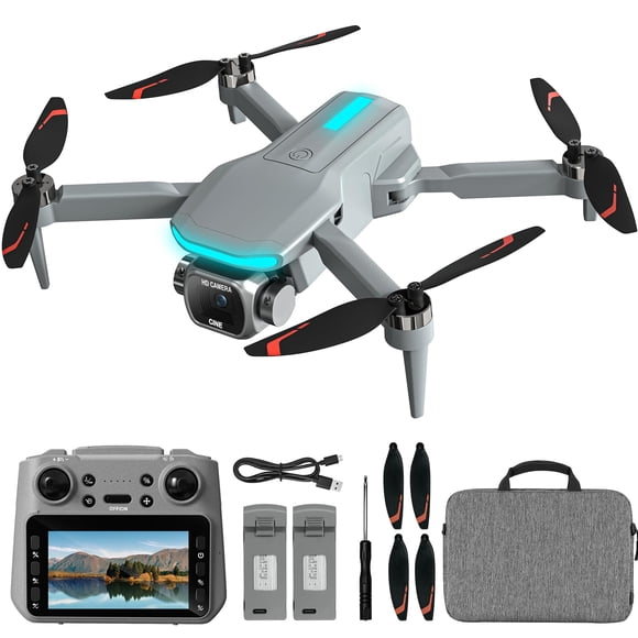 Dron Lesail Plegable RC con Cámara y Pantalla LCD de 4,5" 720p