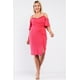 thumbnail image 5 of Vestido Mini de Color Rosa Coral con Hombros Descubiertos y Dobladillo con Cuentas Plateadas, 5 of 5
