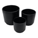 thumbnail image 3 of Set 3 Maceteros Maceta De Ceramica Negro Con Lineas Cuadrada negro, 3 of 8