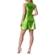 thumbnail image 3 of Vestido de Mujer INSPIRE CHIC Sin Mangas de Cintura Alta Brillante Ajustado y Acampanado Mini Vestido Verde Brillante M, 3 of 6