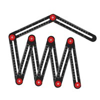 Magideal - Regla De Medición De Múltiples Ángulos De Aleación De Aluminio Buscador De Localizador De Apertura De Baldosas De Cerámica Regla De Múltiples Pliegues , 9 Sección