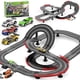 thumbnail image 1 of Set de pista de carreras de coches tragaperras a escala 1:43 con 4 coches tragaperras para niños, 1 of 7