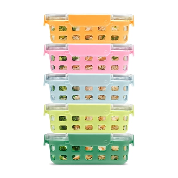 Recipientes De Vidrio Para Preparación De Comidas 3 4 Tazas De Duraglass Juego De 10 Unidades