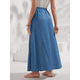 thumbnail image 5 of Pack 2 Falda Larga Mujer Casual Cintura Elástica Elegante, 5 of 5
