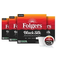 Coffee Folgers Keurig K-Cup, Seda Negra, Tostado Oscuro, 32 X 4