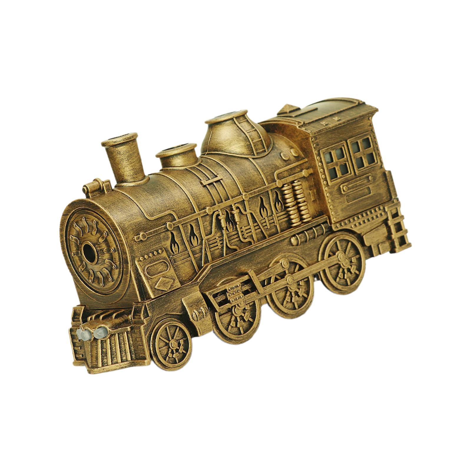 Magideal - Humidificador Difusor De Aceites Esenciales Retro Train De 300 Ml, Adaptador Estadounidense, Luz Nocturna, Portátil, Resistente, Con Luz Ambiental Par