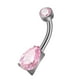 thumbnail image 5 of Clicker Ombligo Anillos Accesorio De Moda Diamantes De Imitación Ombligo Piercing Aro Rosa, 5 of 5