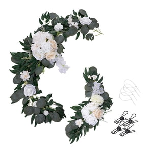 Bothyi - 2 Uds Flor Swag Ceremonia De Boda Corona Rústica Para Adorno Recepción Champán